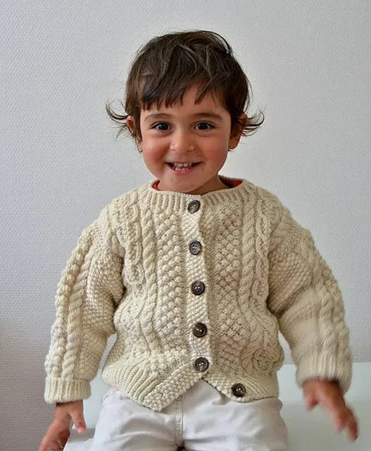 #19 Child's Aran Sweater by Yankee Knitter Designs