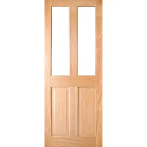 Addison Pre-Fin Oak 2-Lite Unglazed Door