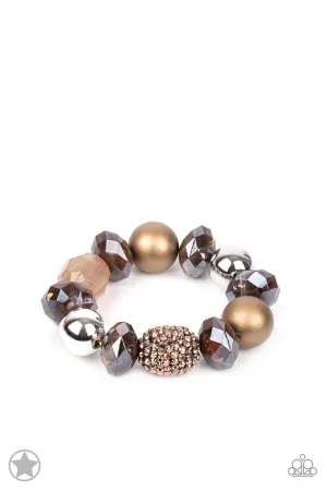 All Cozied Up Copper Bead Bracelet - Paparazzi Accessories