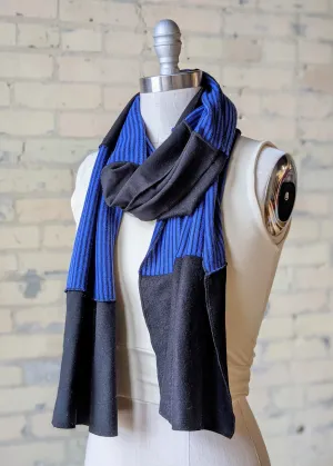 Blue Breton Patchwork Scarf