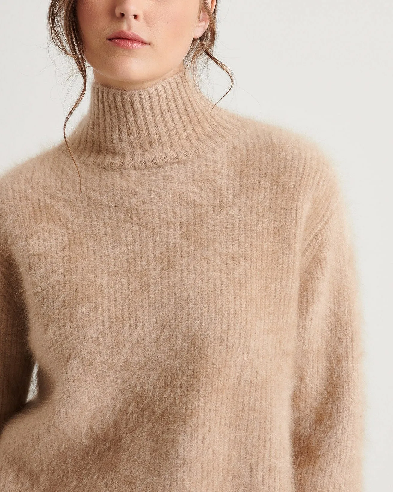 Brushed Cashmere Turtleneck