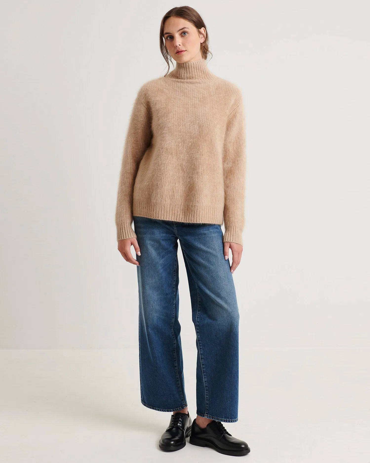 Brushed Cashmere Turtleneck