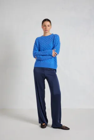 Cameron Cashmere Sweater in Lagoon