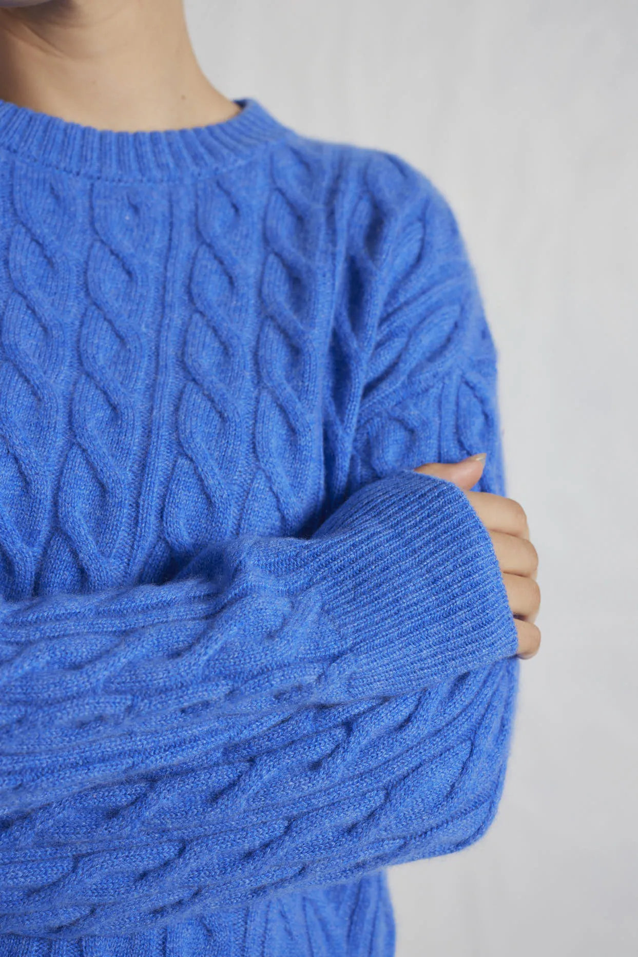 Cameron Cashmere Sweater in Lagoon