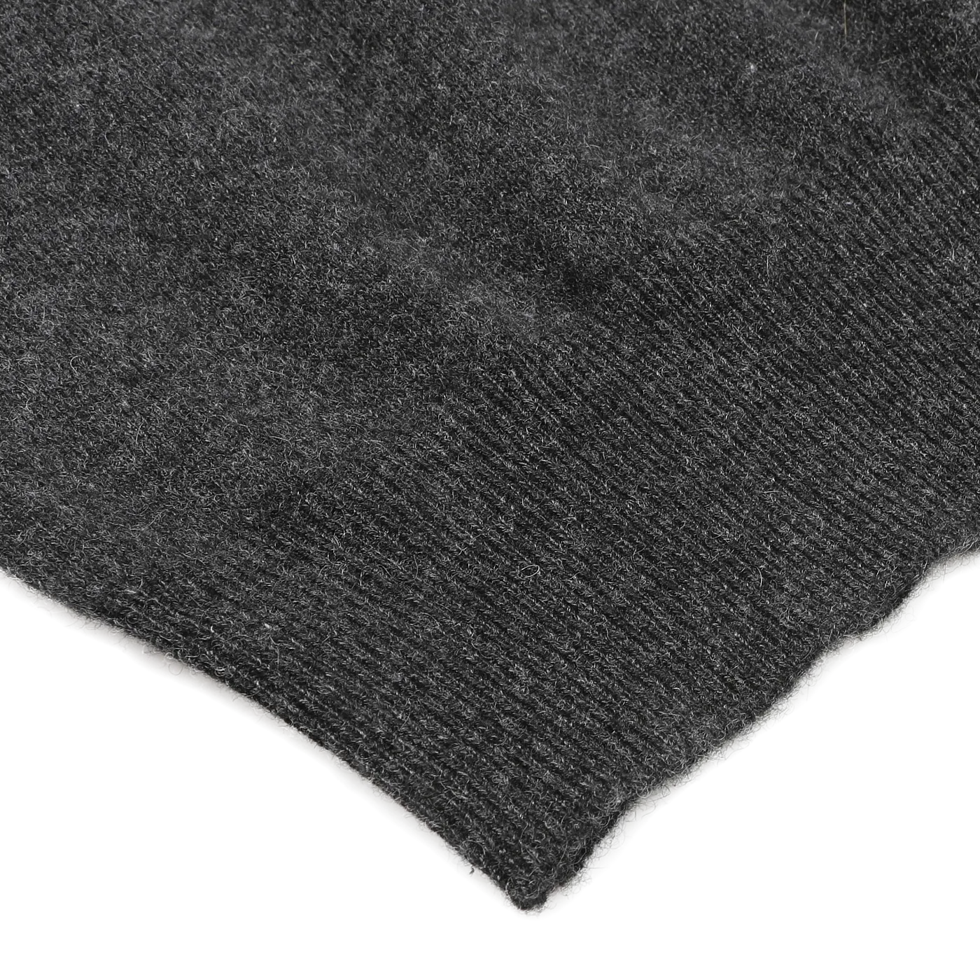 Charcoal Grey Cashmere V-Neck Sweater