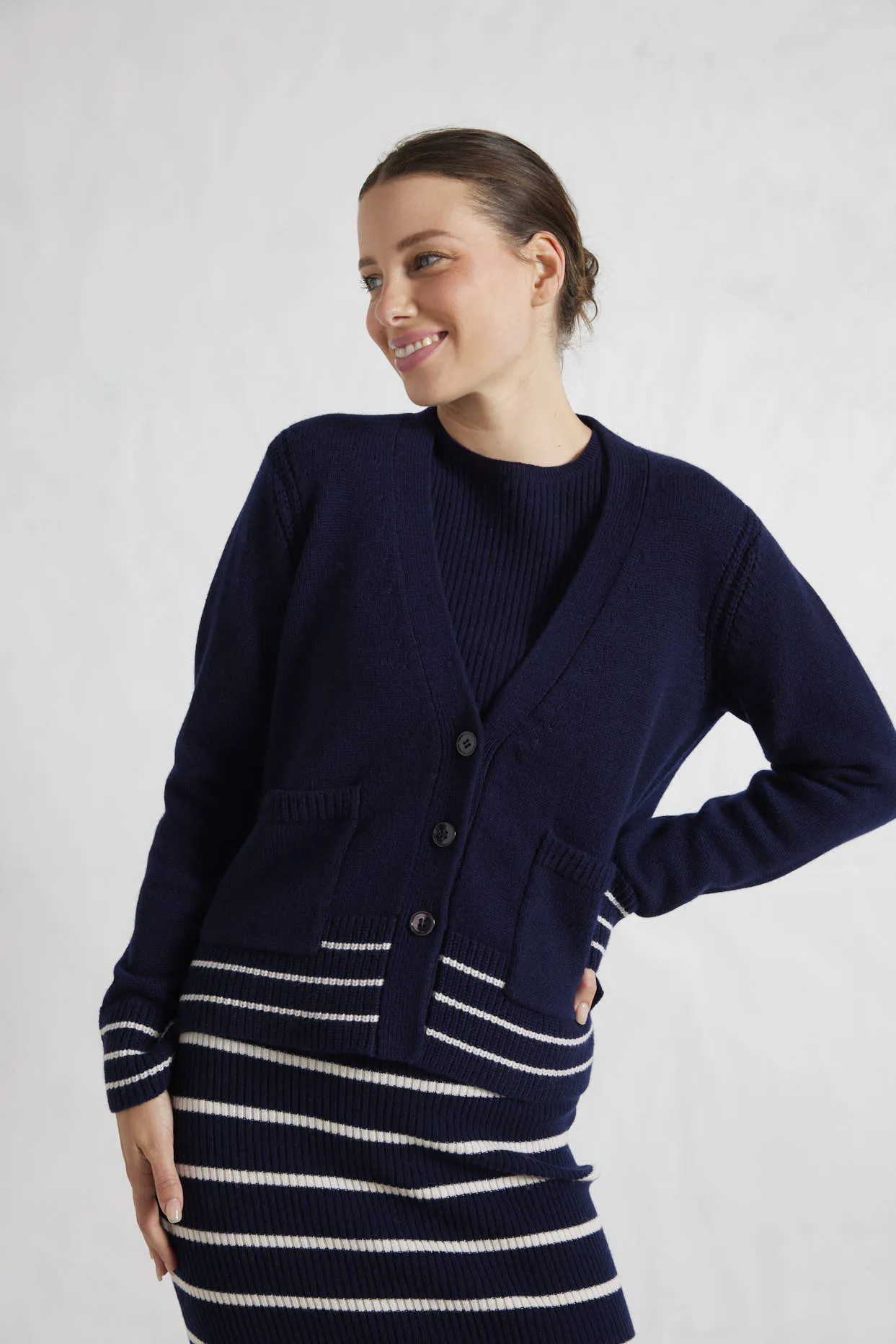 Charlotte Merino Cardi In Navy