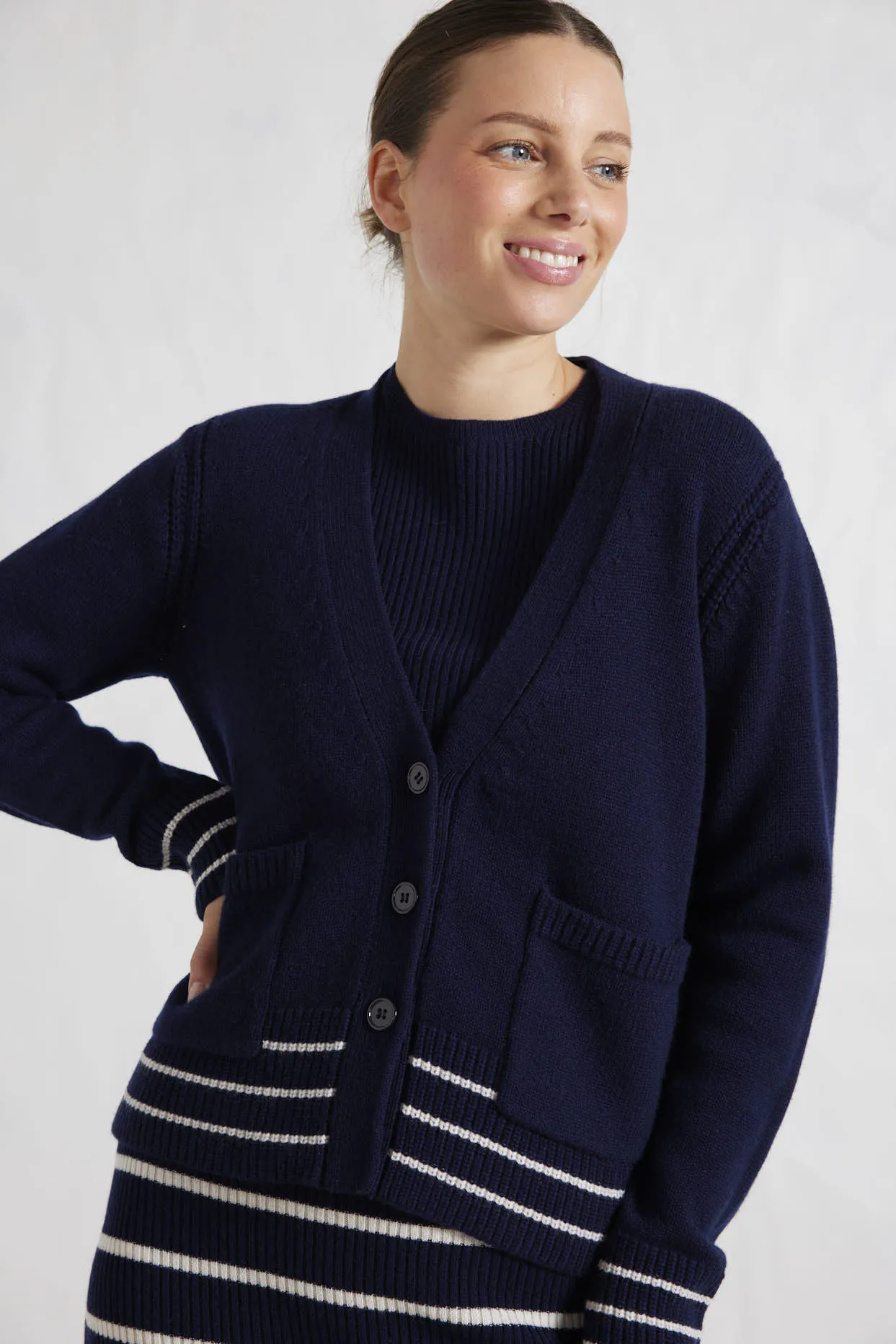 Charlotte Merino Cardi In Navy