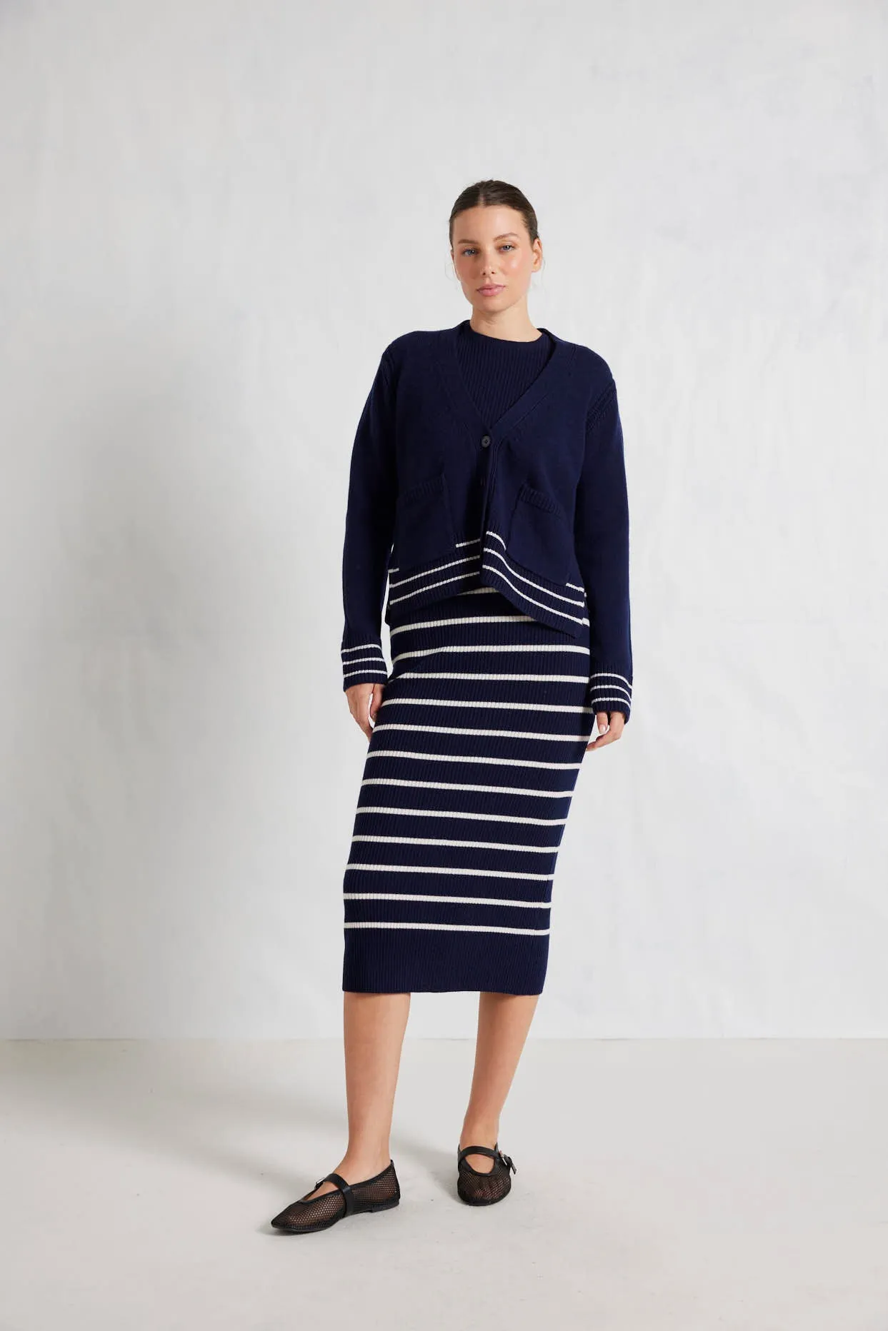 Charlotte Merino Cardi In Navy