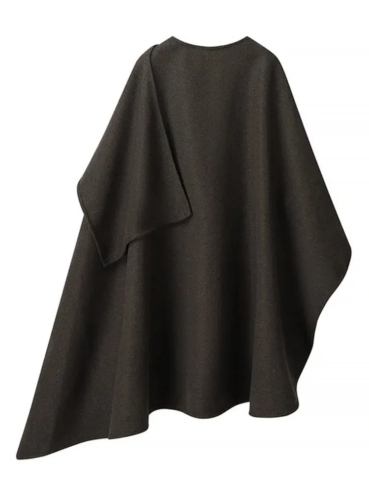 Chic Warm Brown Cape – Effortless Elegance for Cooler Days