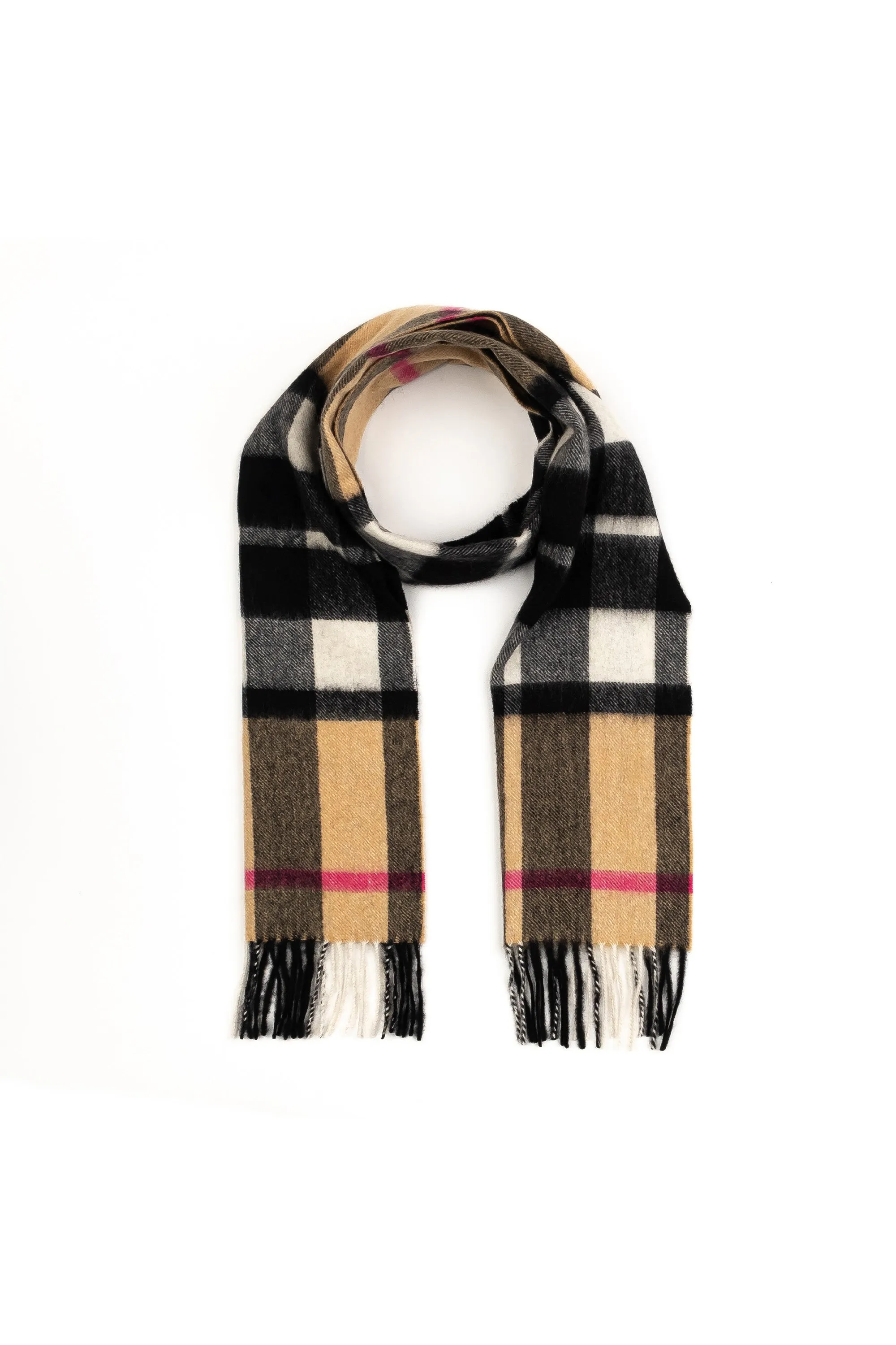 Contemporary Exploded Thompson Cashmere Scarf - Pink