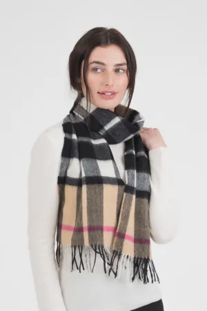 Contemporary Exploded Thompson Cashmere Scarf - Pink