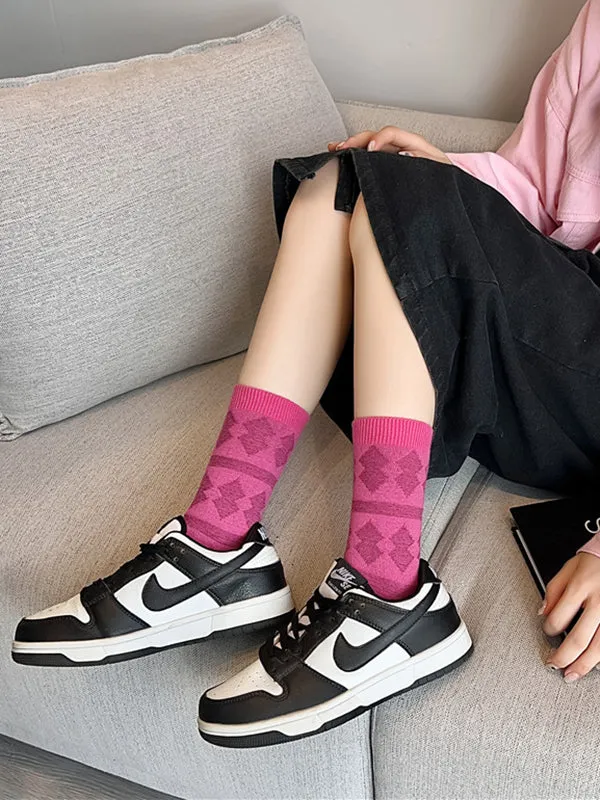 Contrast Color Keep Warm Socks Accessories