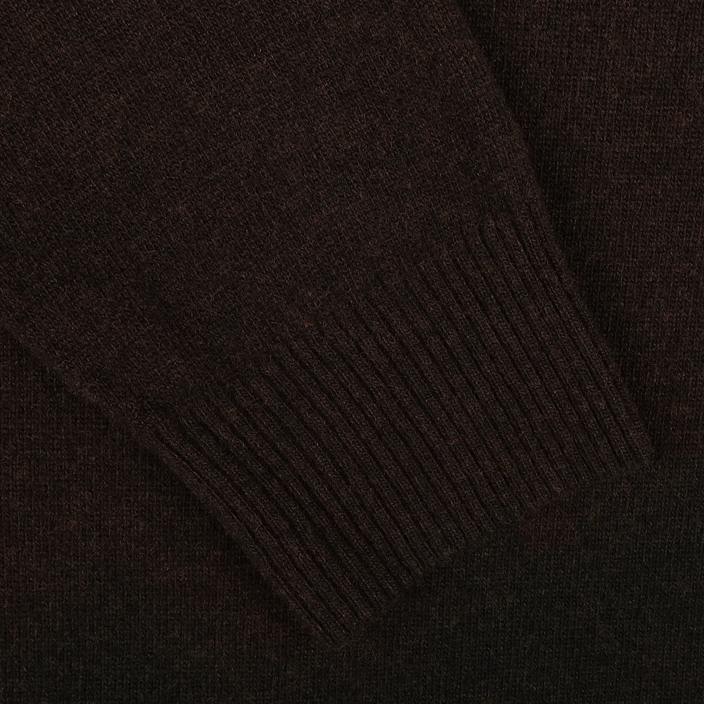 Dark Brown Wool Cashmere Crewneck