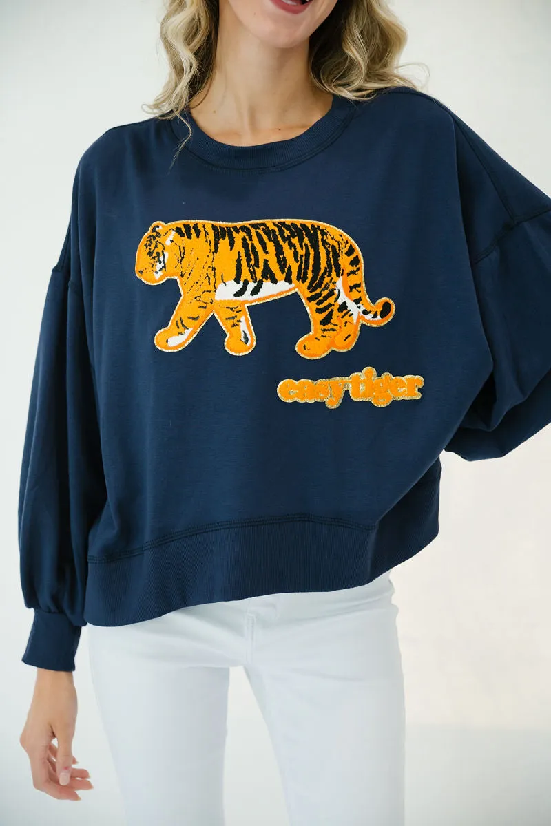 EASY TIGER NAVY PULLOVER