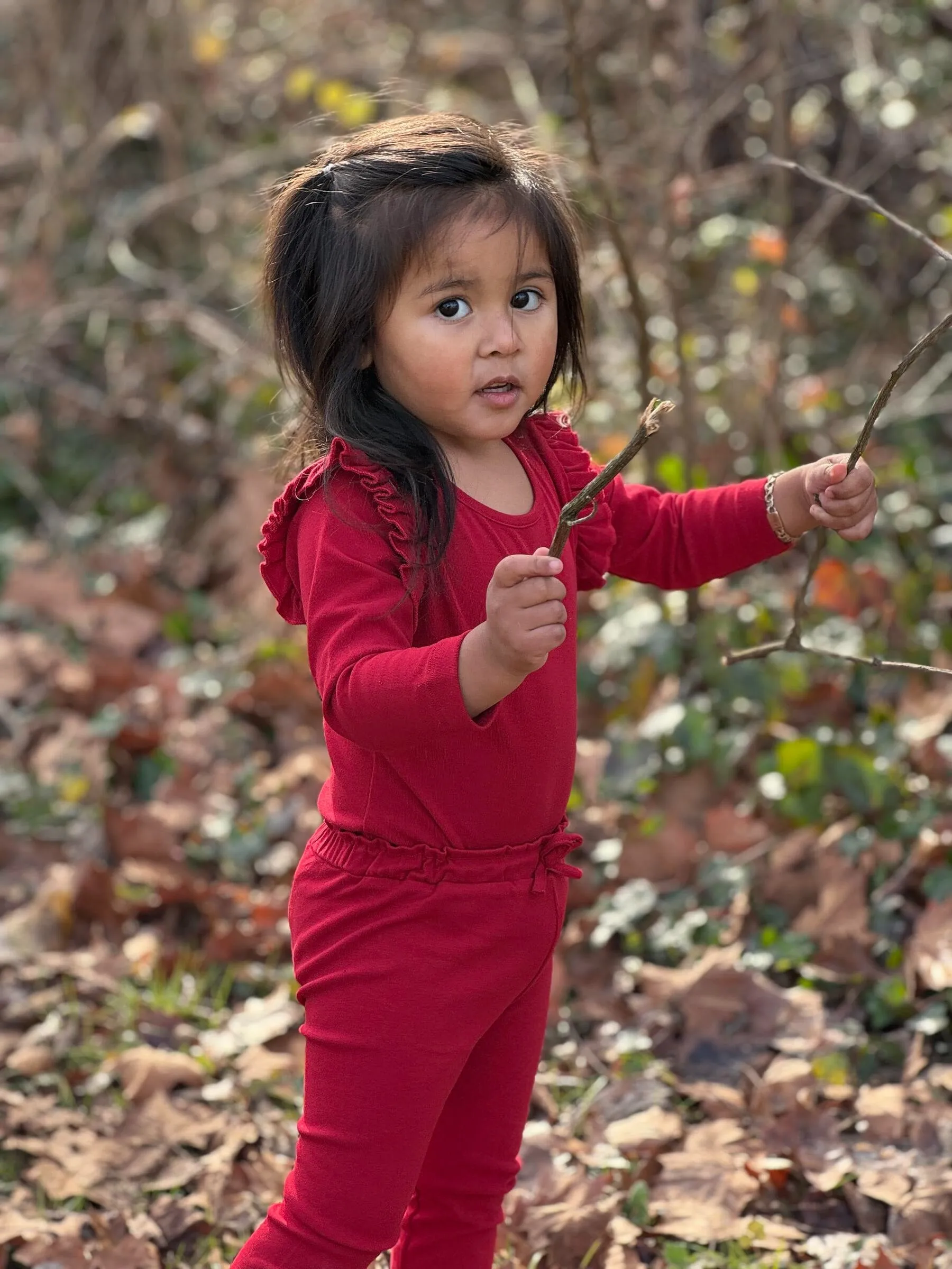 Fawn Jersey Pants, Burgundy