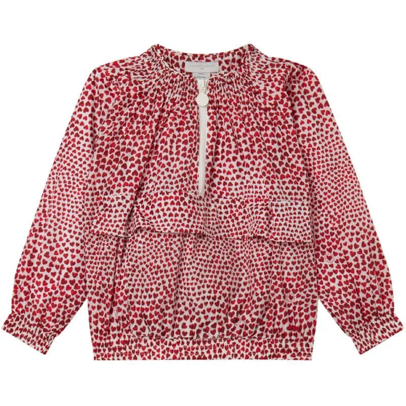 Girls All Over Heart Print Jacket