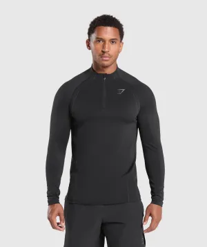 Gymshark Apex Seamless 1/4 Zip - Black/Dark Grey