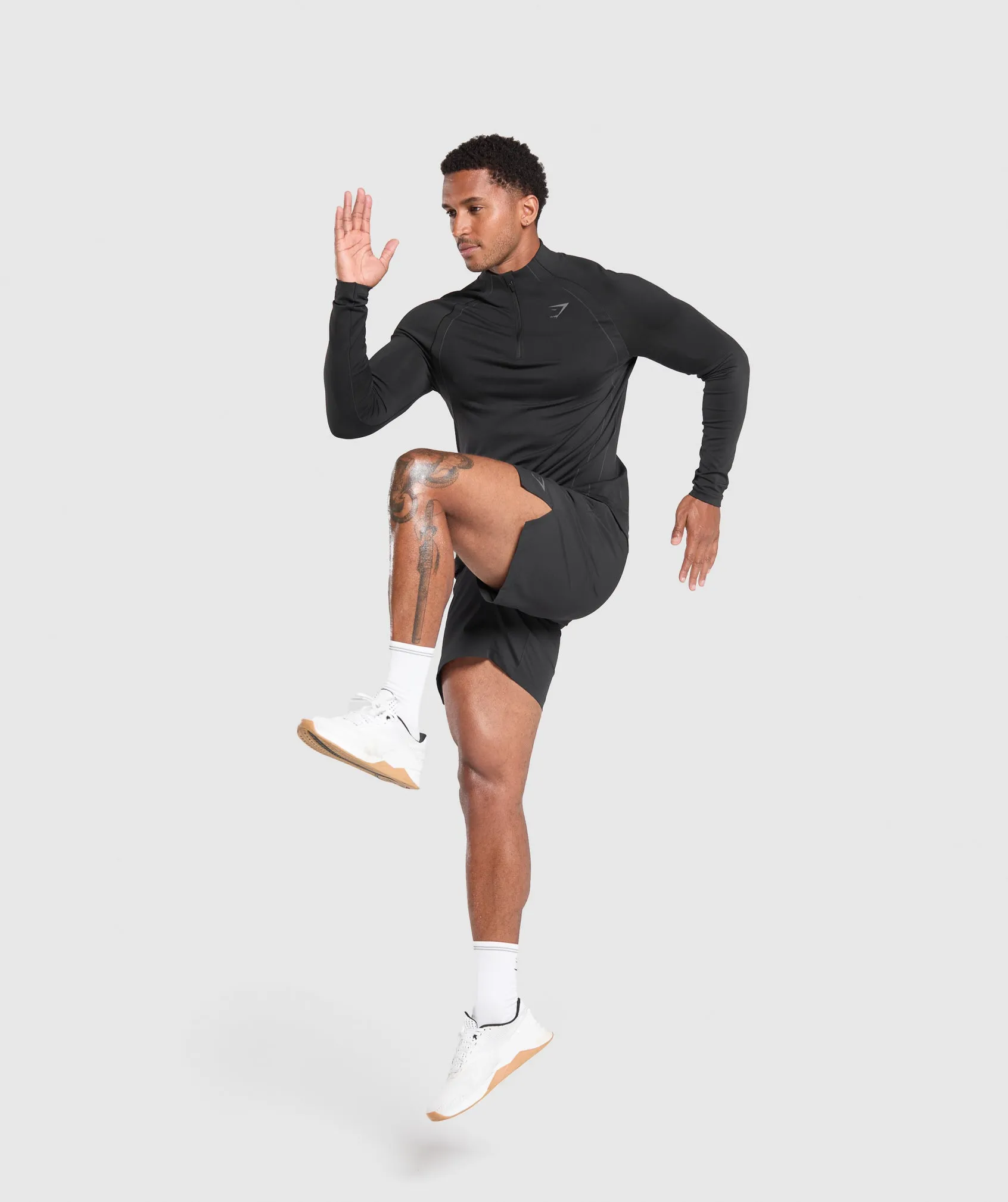 Gymshark Apex Seamless 1/4 Zip - Black/Dark Grey