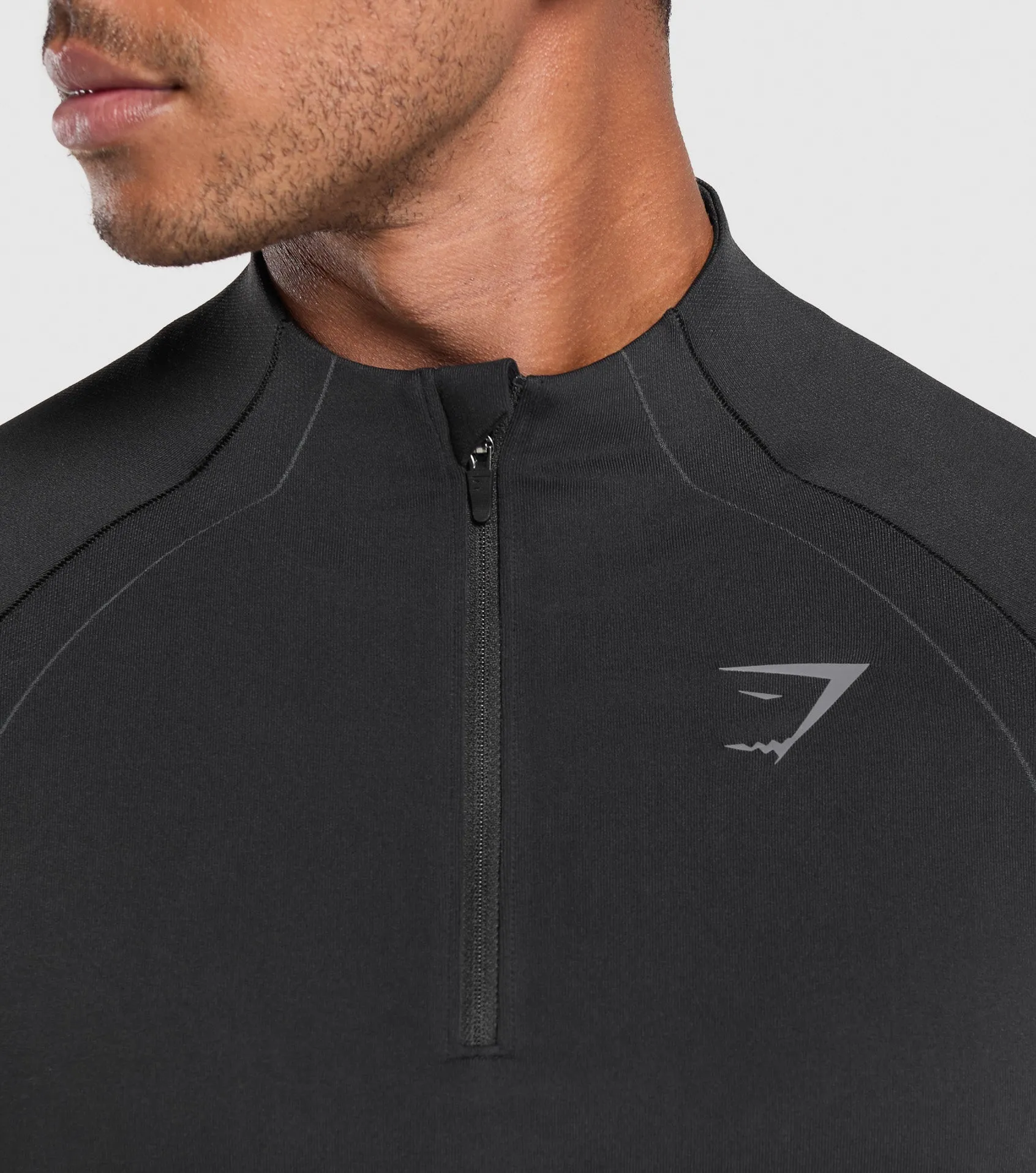 Gymshark Apex Seamless 1/4 Zip - Black/Dark Grey