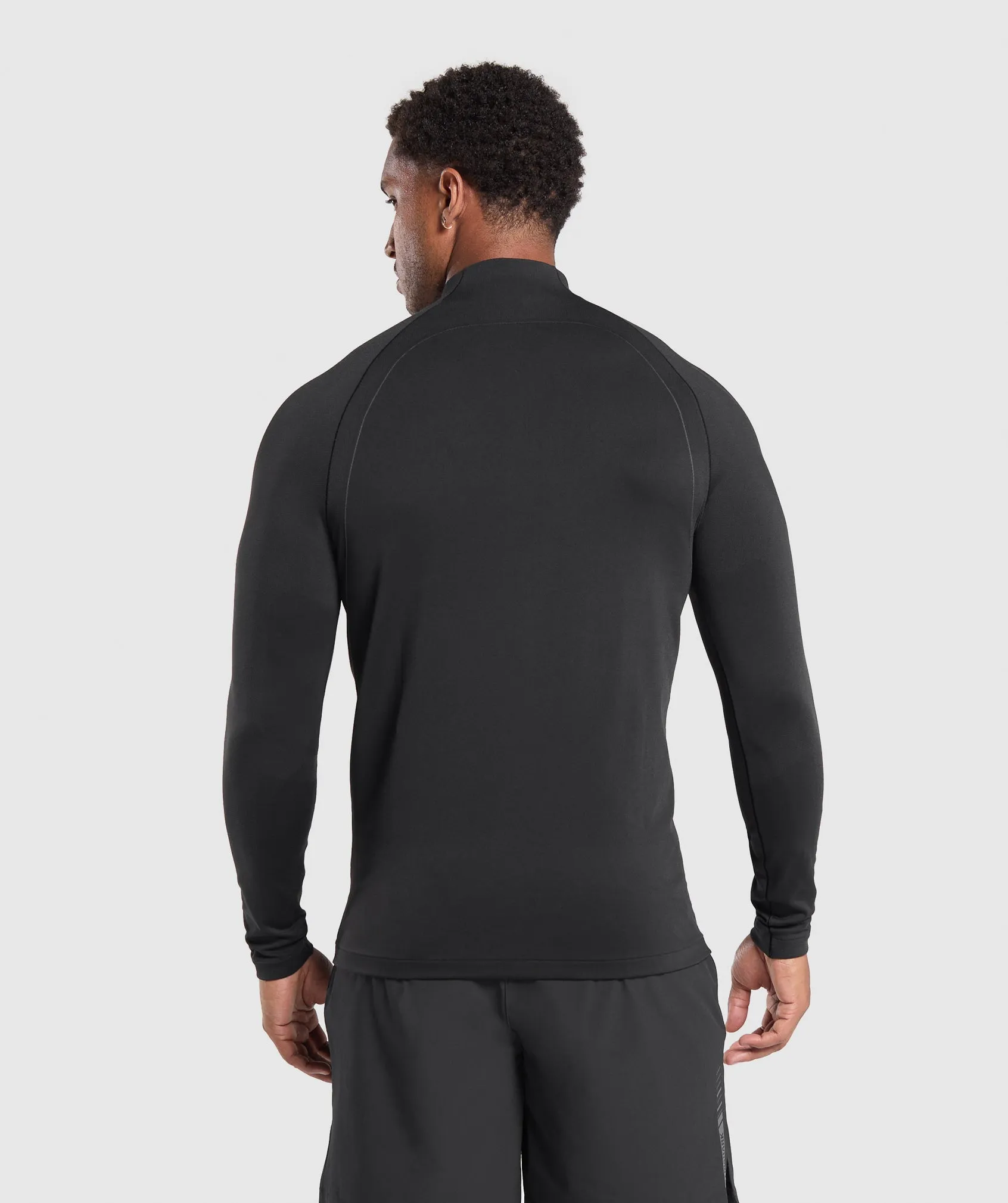 Gymshark Apex Seamless 1/4 Zip - Black/Dark Grey