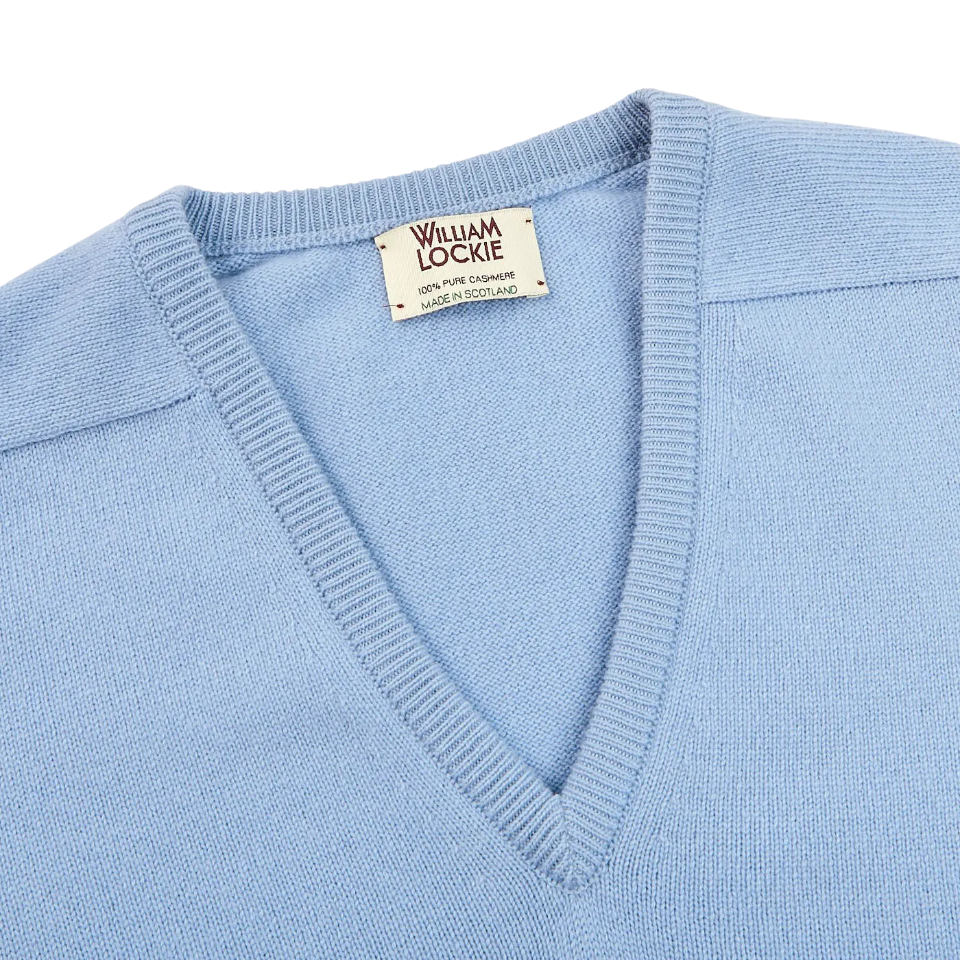 Hyacinth Blue V-Neck Cashmere Sweater