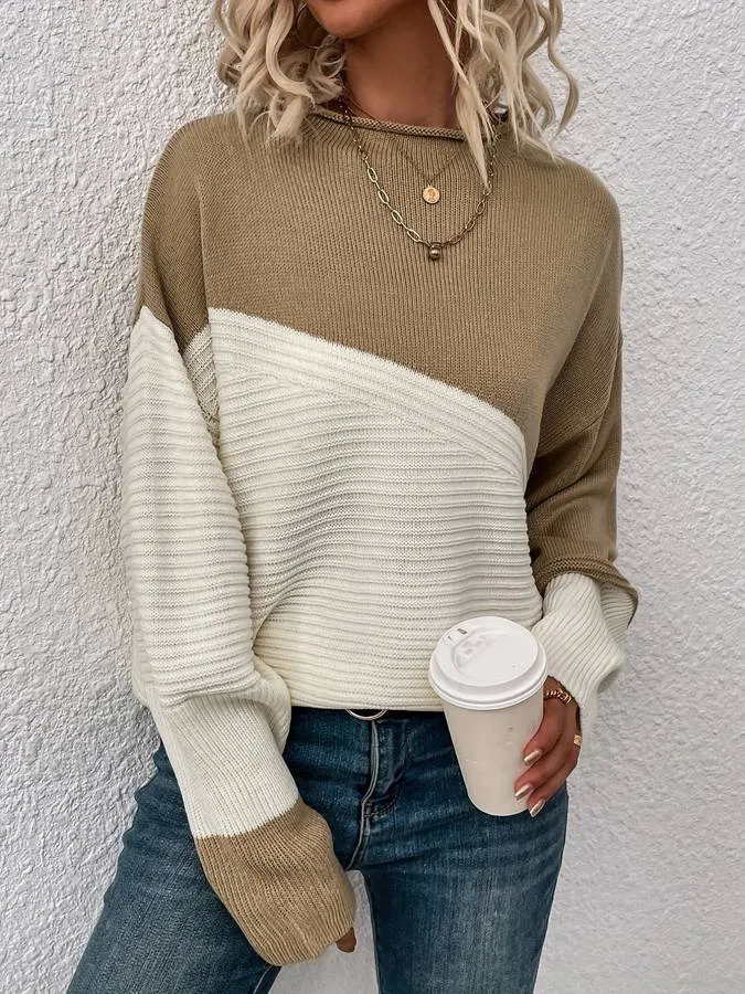 Ivyshape | Block Loose Sweater Sweatshirt