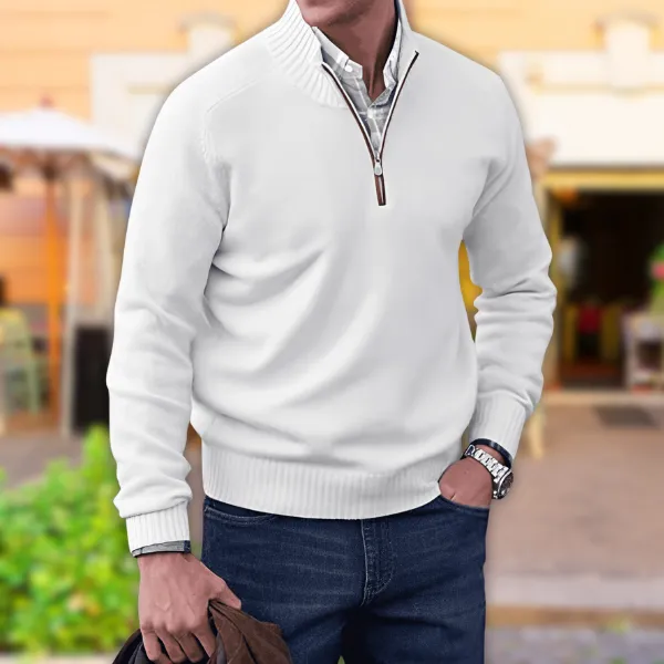 Ivyshape | Casual Half-Zip Sweater