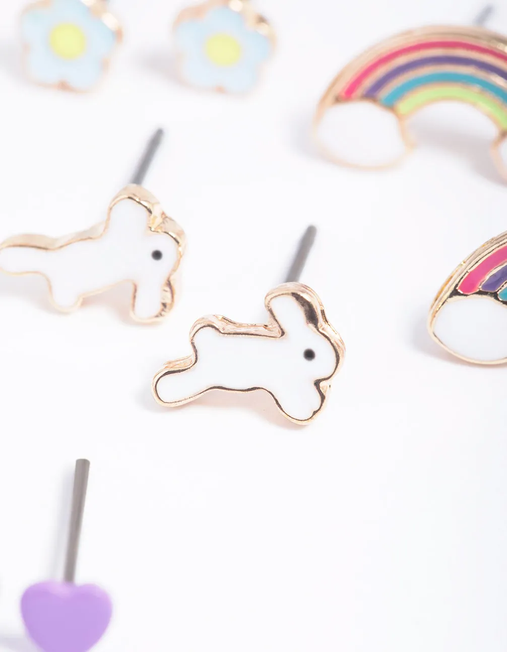 Kids Bunny Garden Stud Earring 6-Pack