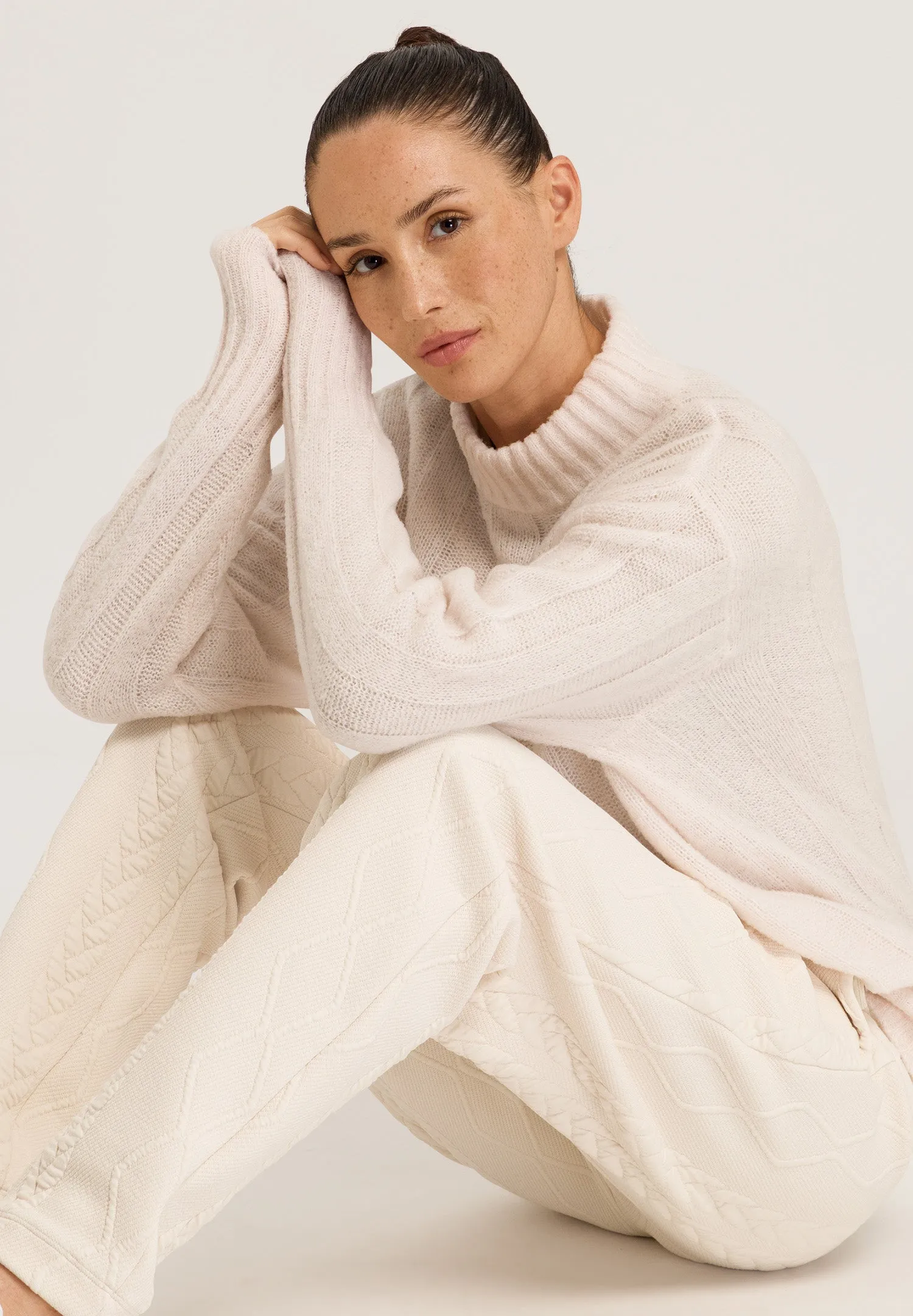 Knits Mockneck Wool Blend Pullover | Warm Sand 78781-1265