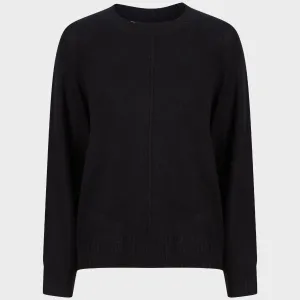 Ladies Bubble Cuff Jumper Black