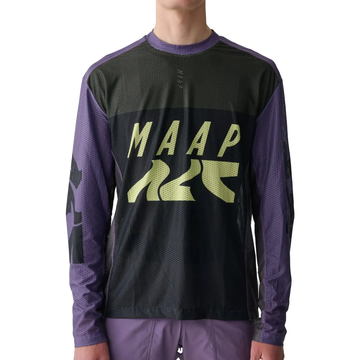 Optimized Title: MAAP Alt Road Lightweight Performance Mesh Tee - Black/Agate