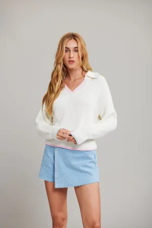 MADDOX SWEATER - COTTON CANDY