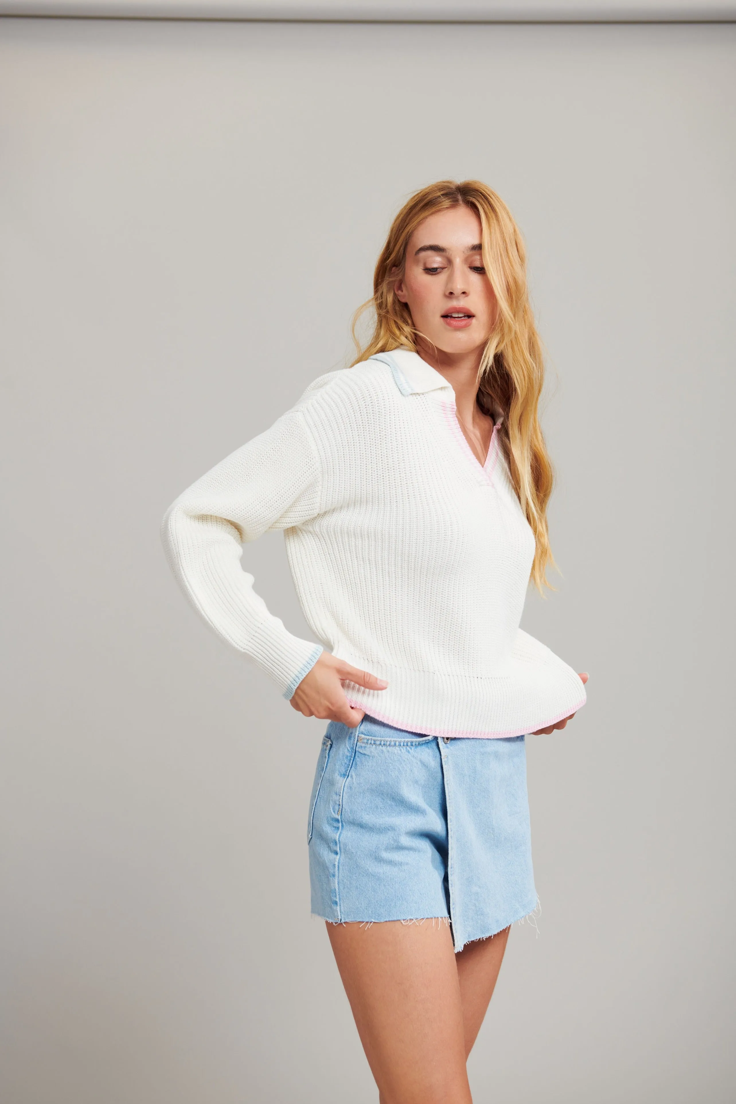 MADDOX SWEATER - COTTON CANDY