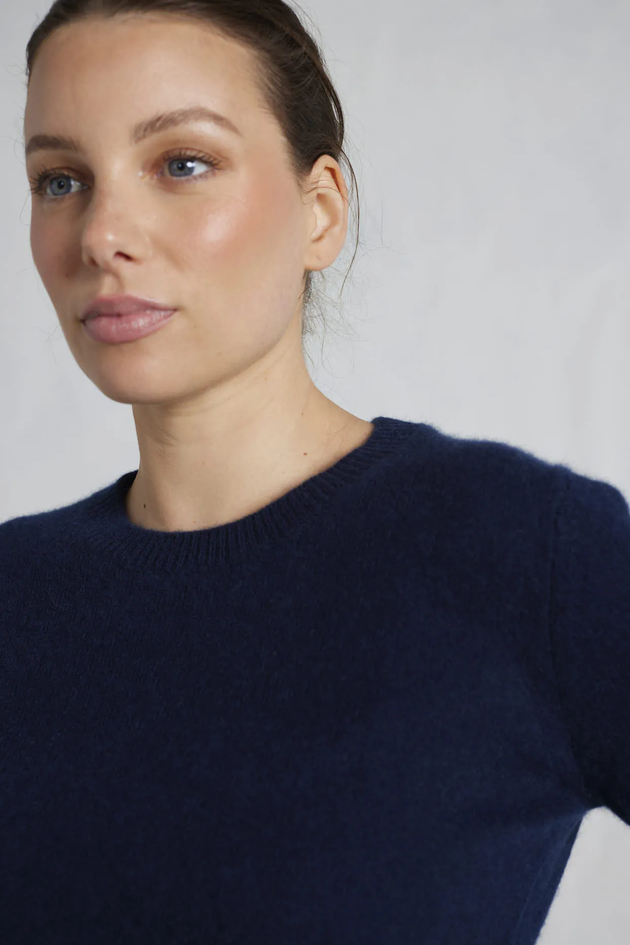 Mandy Cashmere Sweater in Midnight Navy