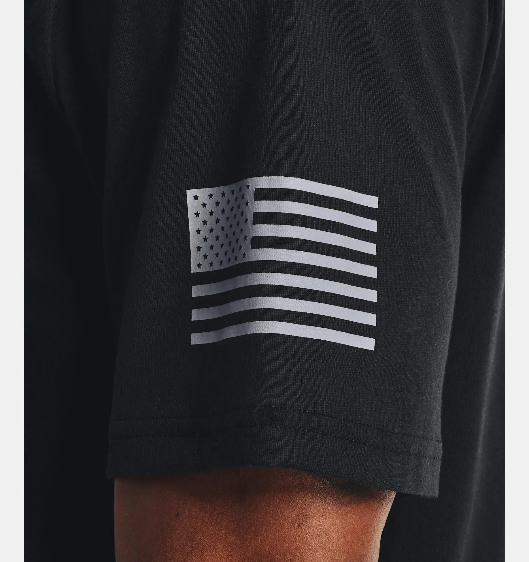 Men's Freedom Flag T-Shirt - Black/Steel