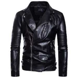 Men's Punk Lapel Multi-zips Jackets