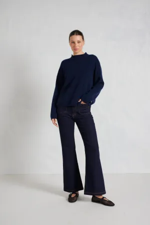 Monet Cashmere Sweater in Midnight Navy