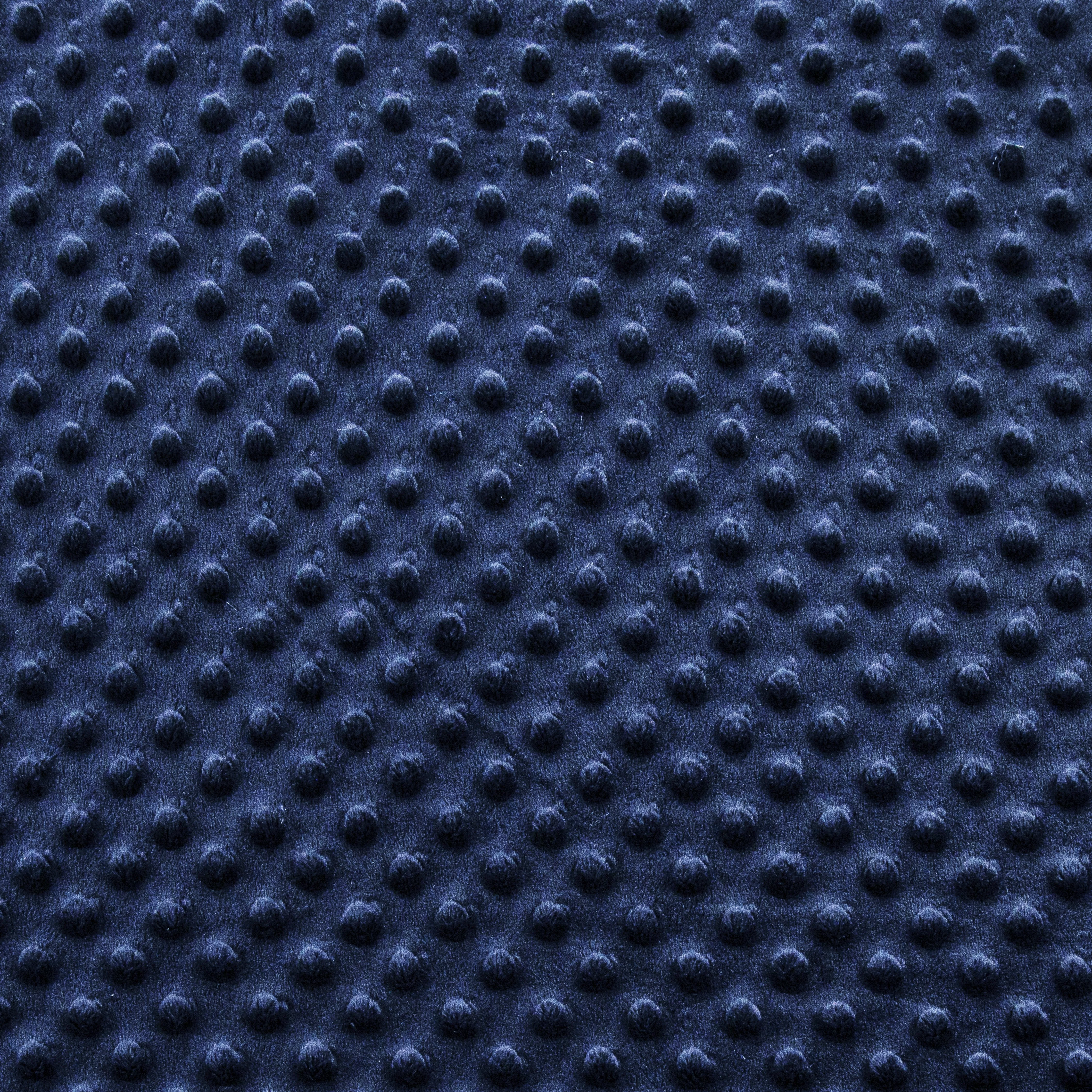 Navy Minky Fabric by the Yard | Oeko-TEX Certified Plush | 60" Wide for Baby Blankets & More