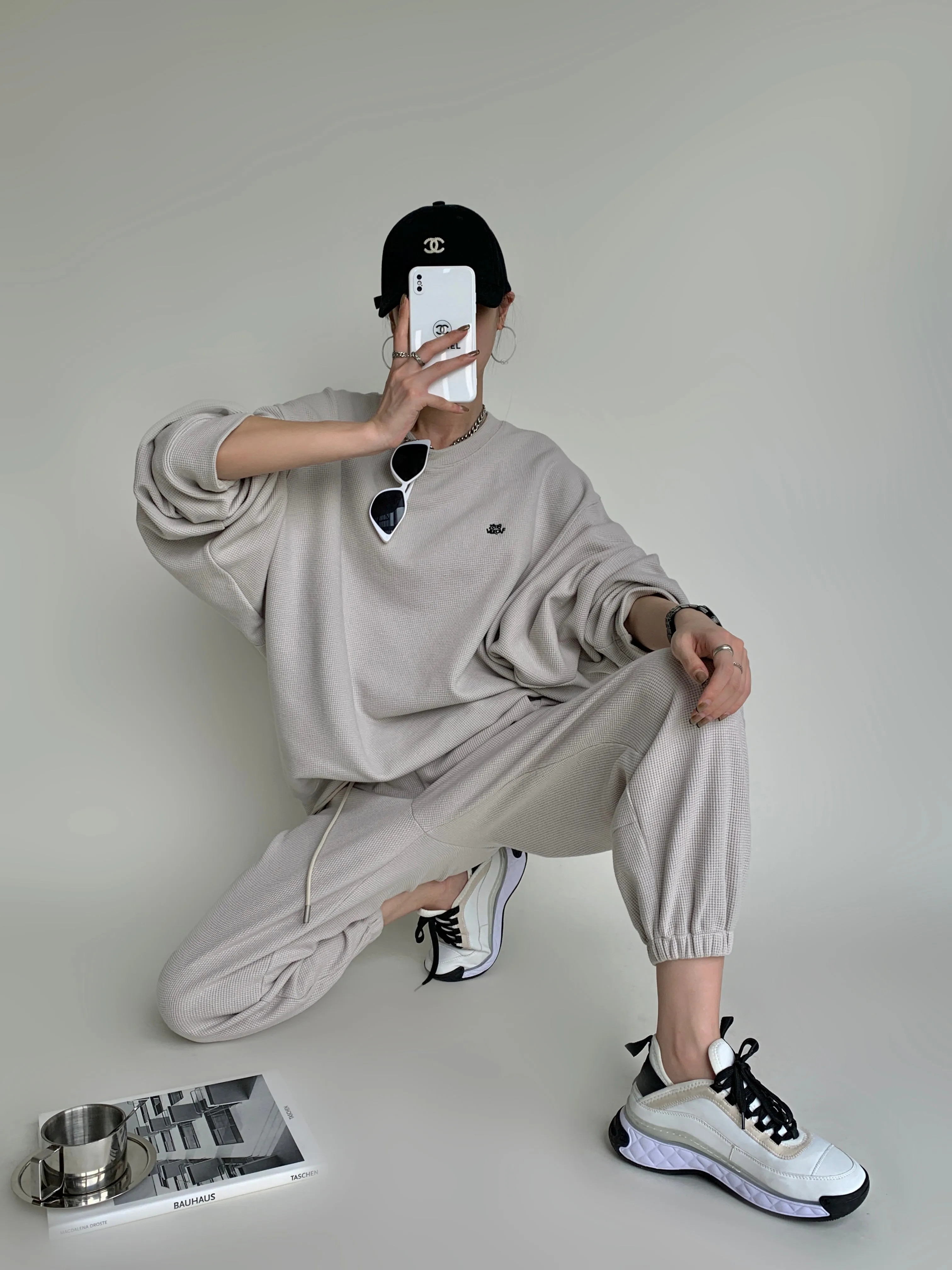 Oversize Sweatshirt and Pants - Khaki