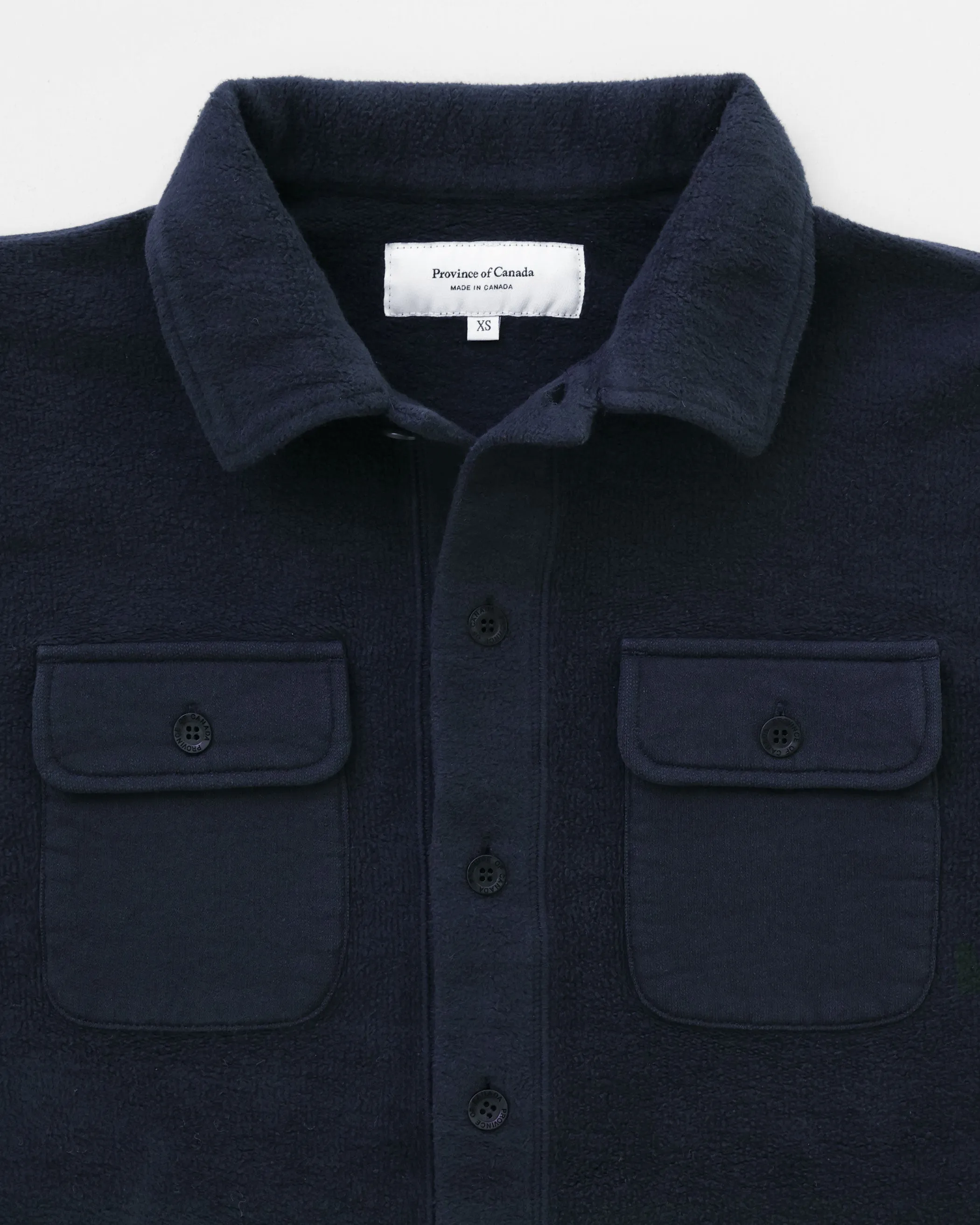 Reverse Fleece Overshirt Navy - Unisex