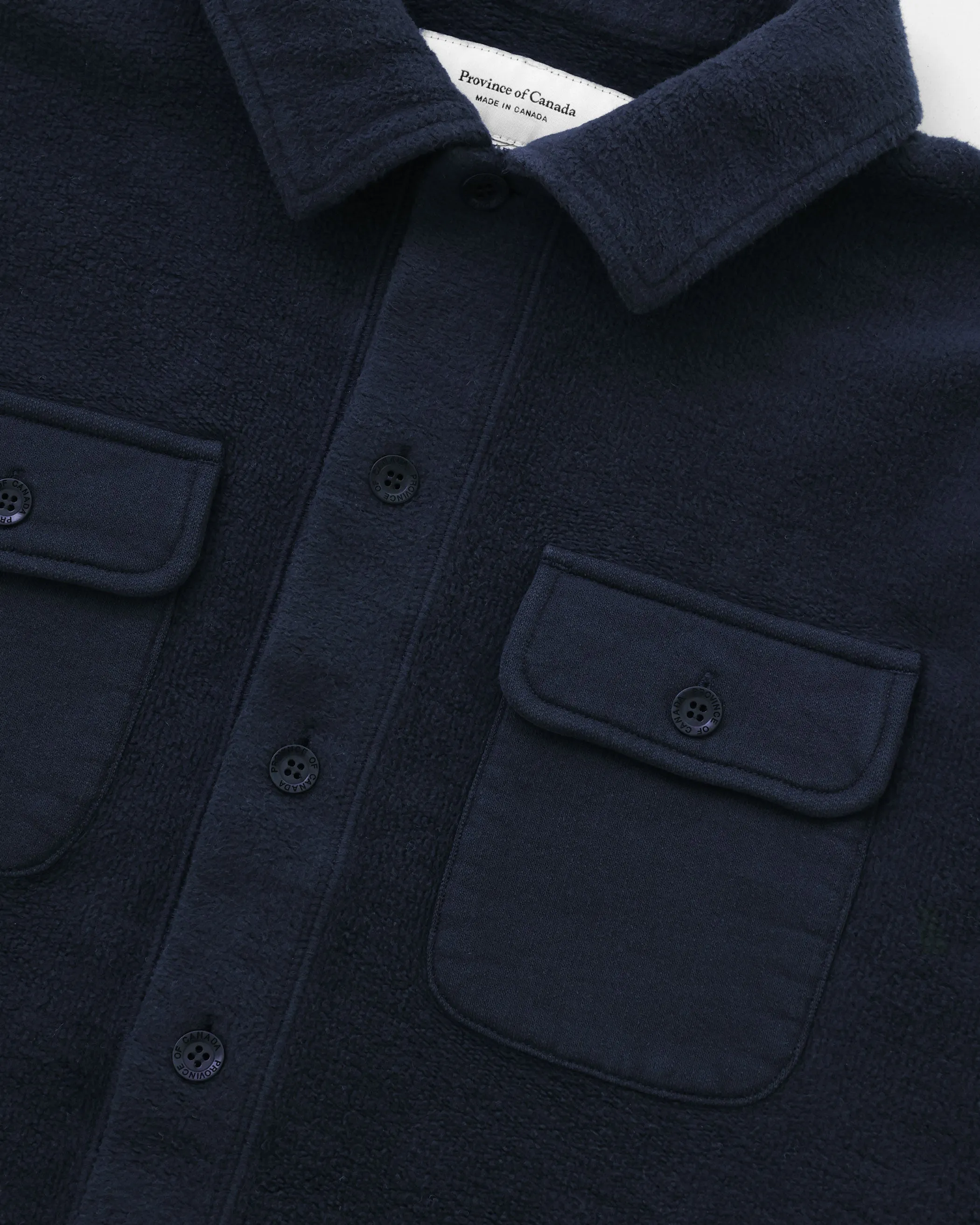 Reverse Fleece Overshirt Navy - Unisex