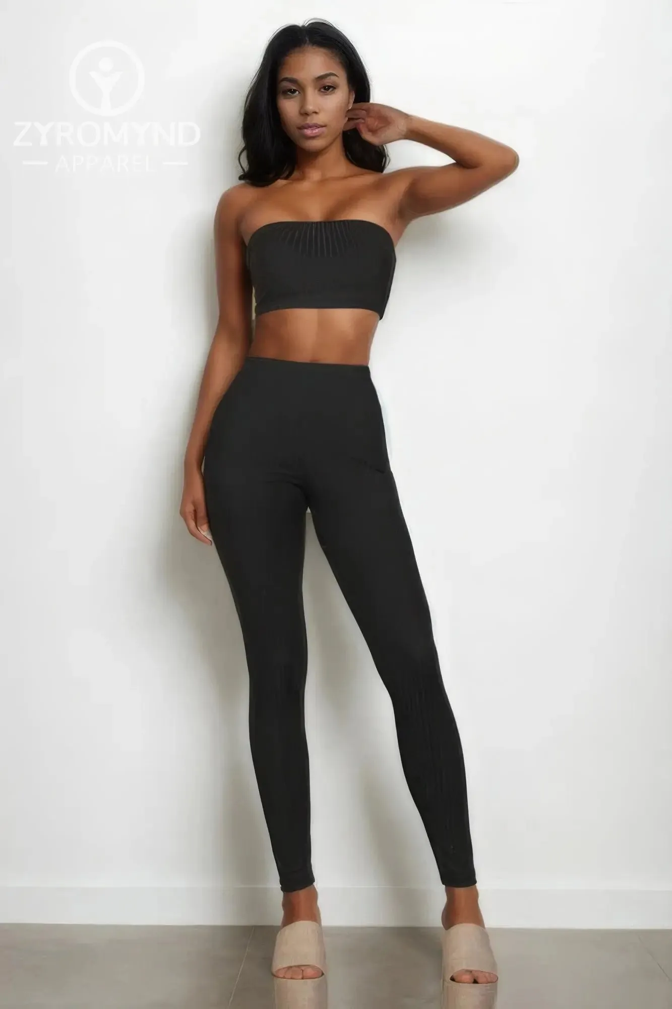 Ribbed Tube Top & Leggings Set