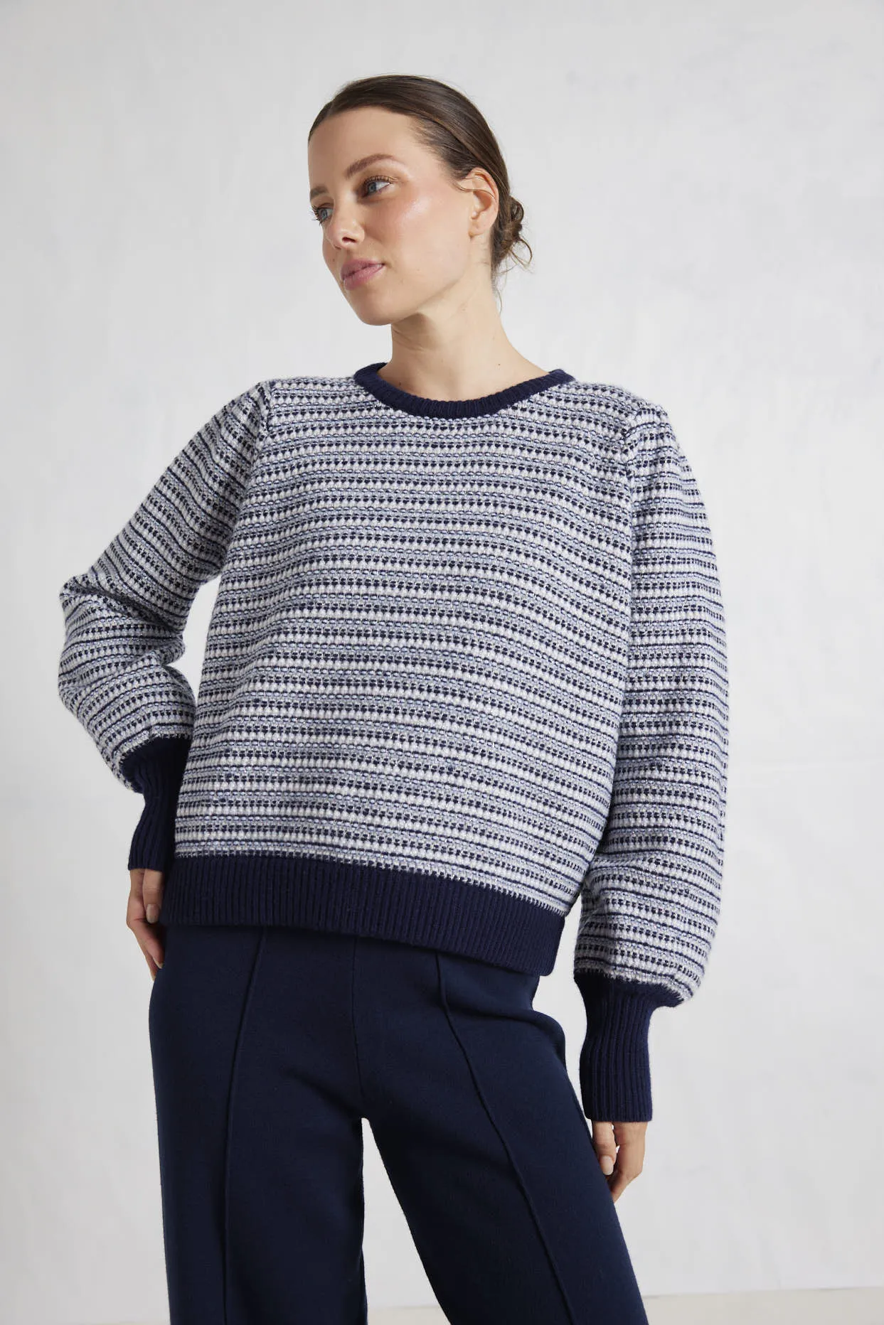 Roxy Merino Sweater in Snowdrift