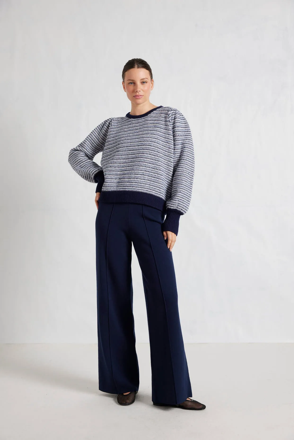 Roxy Merino Sweater in Snowdrift