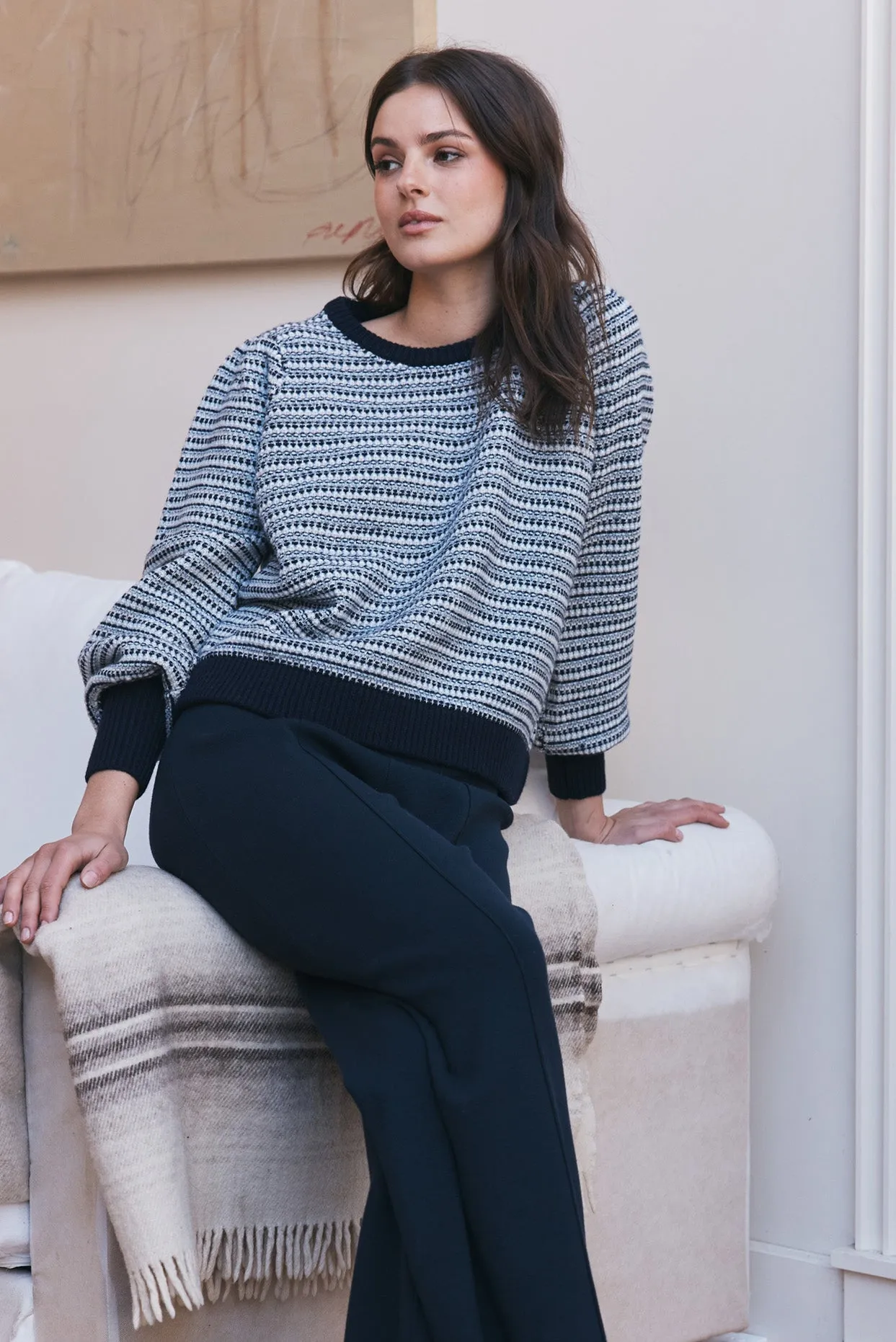 Roxy Merino Sweater in Snowdrift