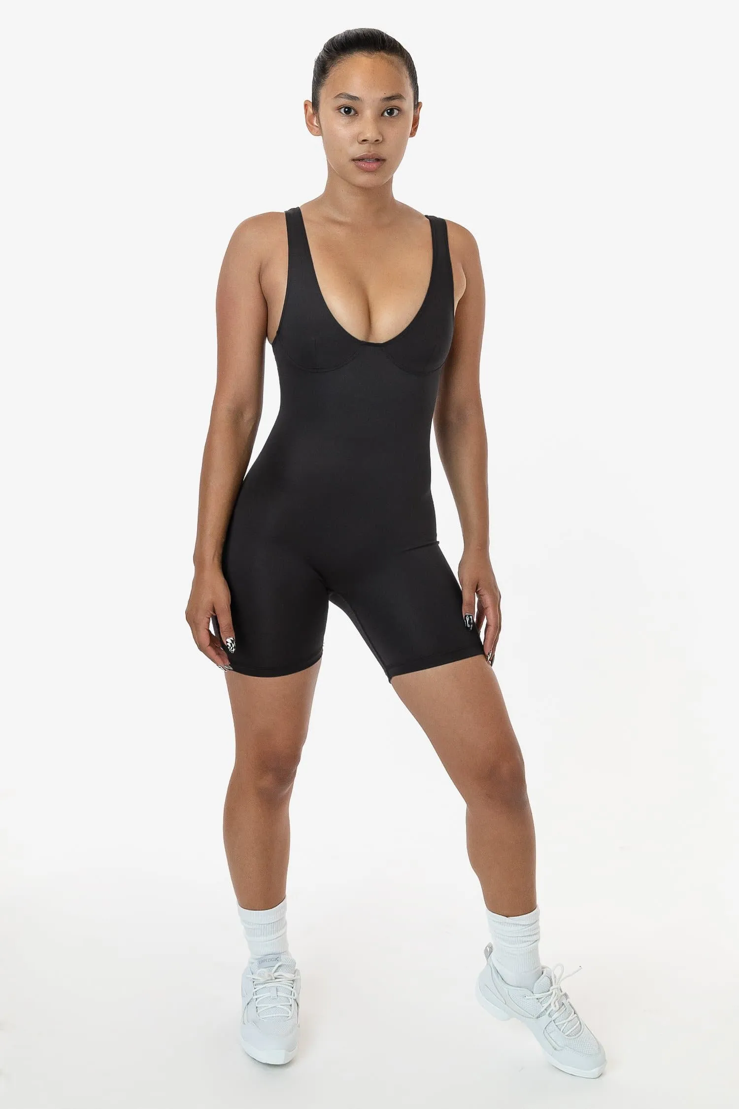 RPL352 - Poly Interlock Bra Tank Workout One-Piece