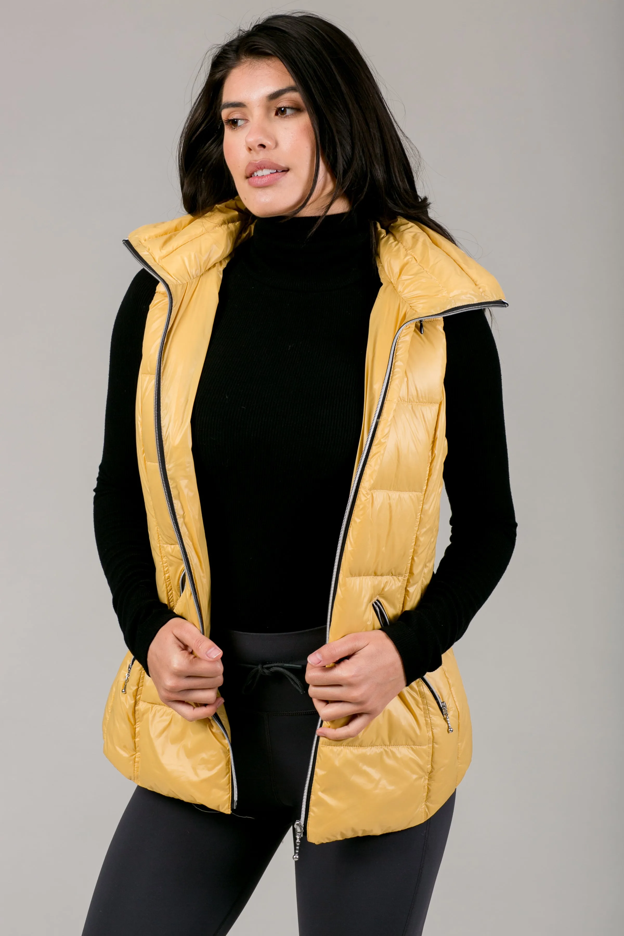 Short Hooded Quilted Vest