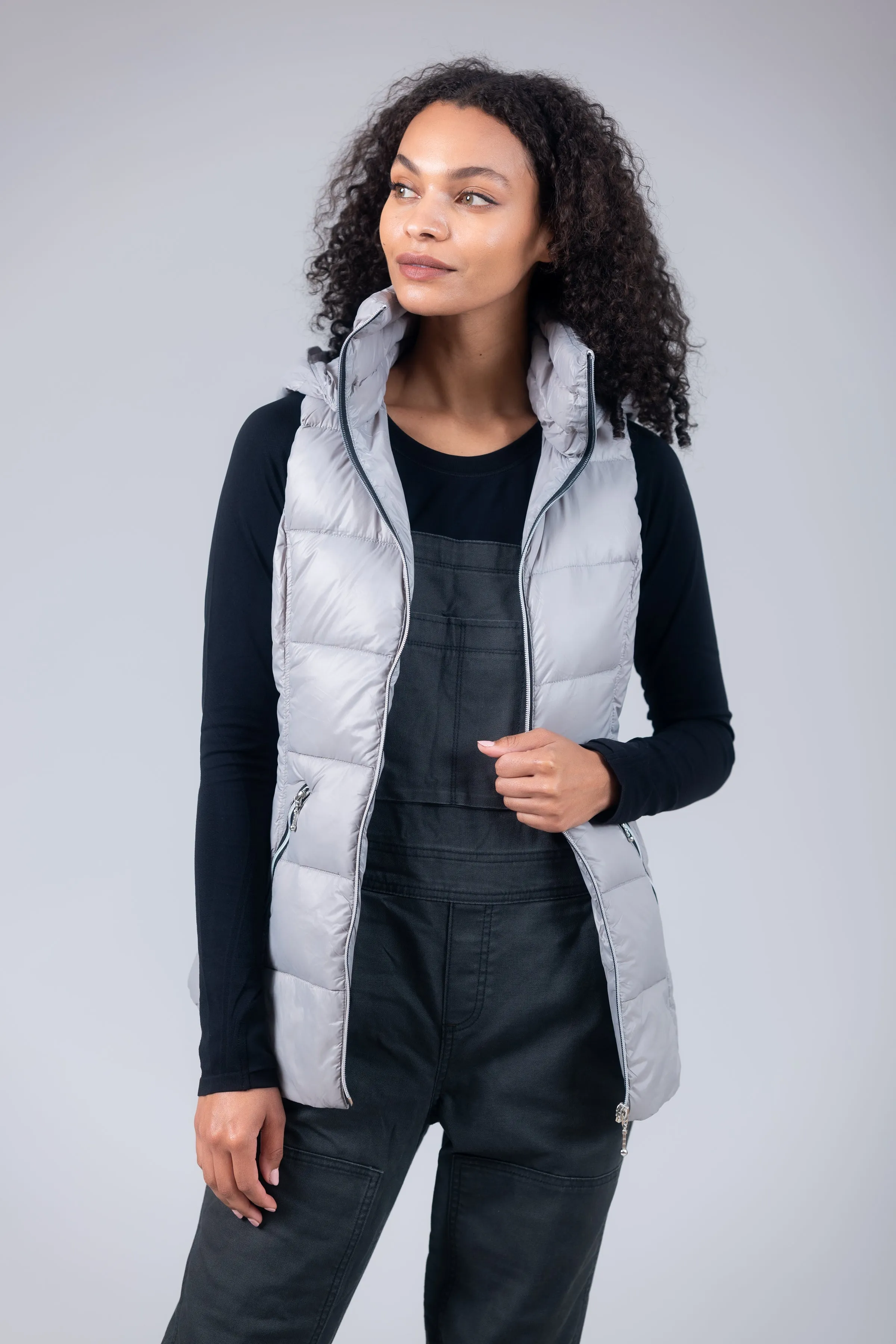 Short Hooded Quilted Vest