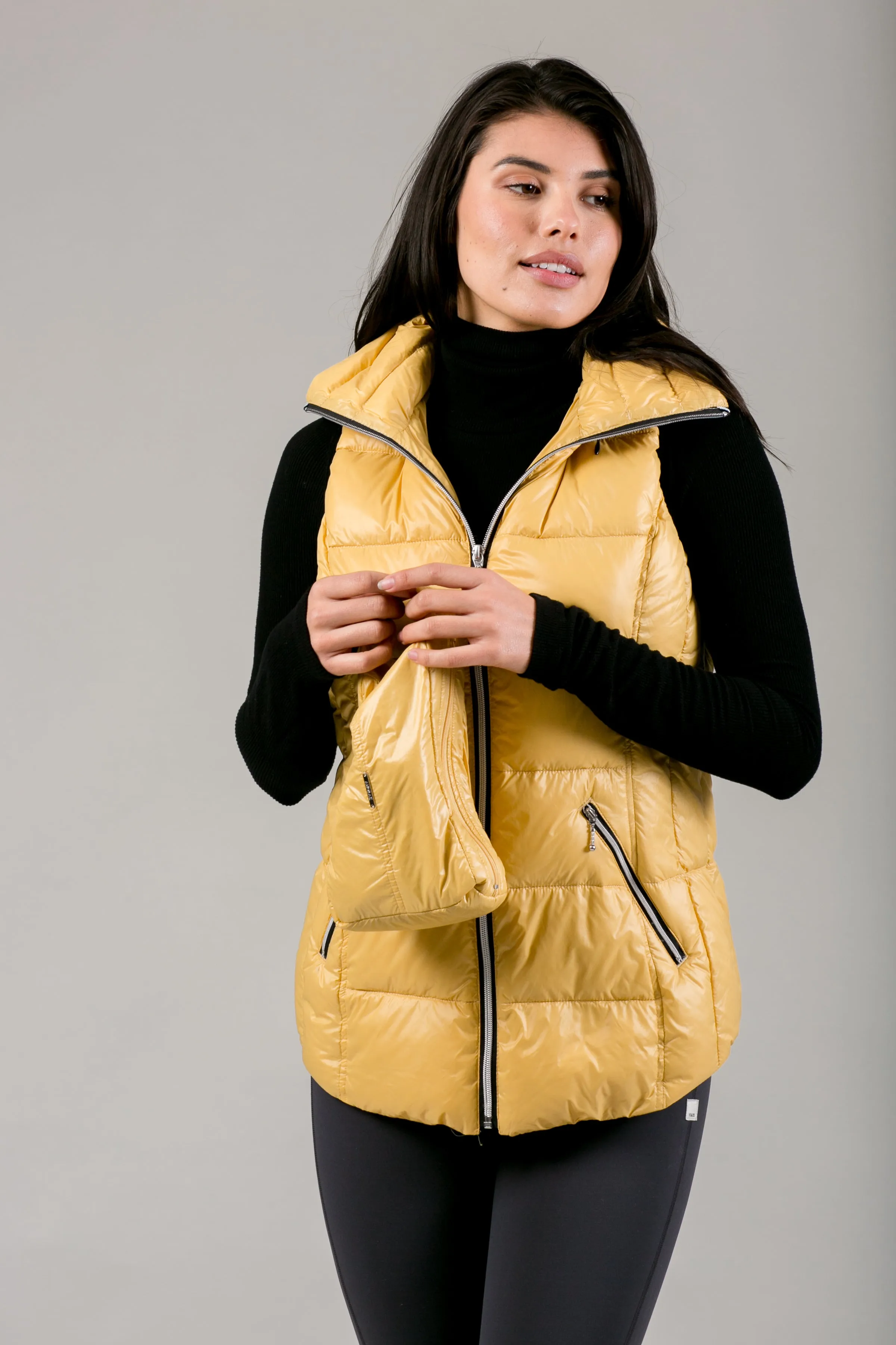 Short Hooded Quilted Vest