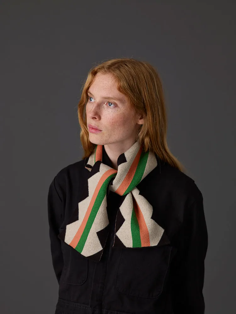 Small Jagged Edge Stripe Scarf Golden Eye & Poppy Sample Sale